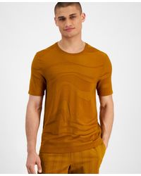 Alfani - Tonal Wave Jacquard T-shirt - Lyst