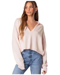 Edikted - Marcie Oversize Cropped Sweater - Lyst