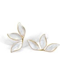 Starfish Project - Imitation Pearl Canopy Leaf Ear Crawler Earrings - Lyst