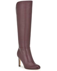 Nine West - Sancha Almond Toe Stiletto Heel Dress Regular Calf Boots - Lyst