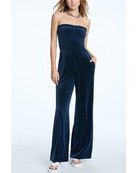 Juicy Couture - Classic Velour Smocked Sleeveless Jumpsuit - Lyst