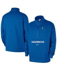 Nike - Dallas Mavericks Courtside Club Half-zip Jacket - Lyst