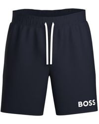 BOSS - Hugo By Logo Drawstring Shorts - Lyst