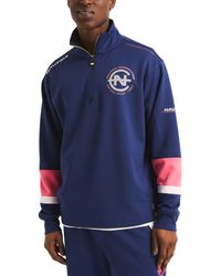 Nautica - Competition Relaxed-fit Half-zip Long Sleeve Logo Sweatshirt - Lyst
