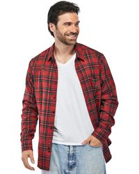 Braveman - Button Down Classic Fit Flannel Shirt - Lyst