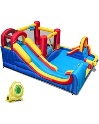 Gymax - Inflatable Water Slide Giant Kids Water Park W/ Double Slides & 735w Blower - Lyst