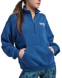 Reebok - Identity Brand Proud Quarter Zip Sweatshirt - Lyst