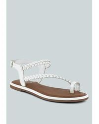 Rag & Co - Stallone Braided Flat Sandals - Lyst