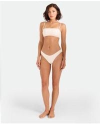 Volcom - Low Tide Bandeau Neck Bikini Top Pull On Bottoms - Lyst