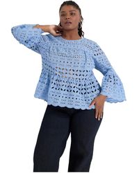 June + Vie - June + Vie June + Vie Flounce Peplum Top - Lyst