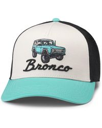American Needle - White/teal Bronco Valin Trucker Adjustable Hat - Lyst