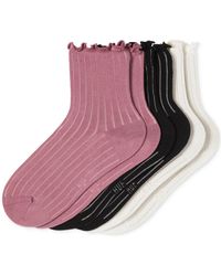 Hue - 3-pk. Sheer Ribbed Anklet Socks U24421mp - Lyst