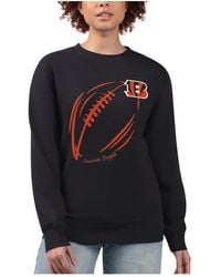 G-III 4Her by Carl Banks - Cincinnati Bengals Football Logo Graphic Fleece Tri-blend Pullover Sweatshirt - Lyst