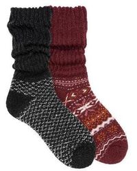 Muk Luks - Slouch Heat Retainer Sock (2 Pair Pack) - Lyst