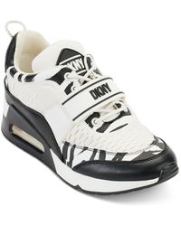 DKNY - Aislin Lace-up Logo-strap Sneakers - Lyst