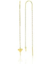 Roxy - Waterproof 65mm Triangular Heart Palm Tree Threader Earrings - Lyst