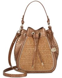 Brahmin - Melinda Honeybrown Sandalwood Leather Bucket Bag - Lyst