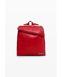Desigual - Medium Padded 100% Leather Backpack - Lyst