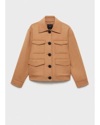 Mango - Pockets Detail Wool-blend Jacket - Lyst
