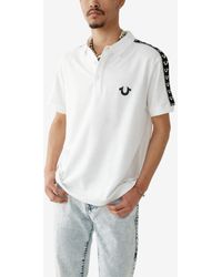 True Religion - Short Sleeve Damask Polo Shirt - Lyst
