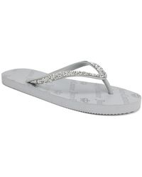 Juicy Couture - Shimmery Thong Flip Flop Sandals - Lyst
