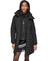DKNY - Bibbed Packable Puffer Coat - Lyst