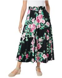 Woman Within - Within Wide Elastic Waist Skirt - Lyst