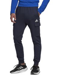adidas - Essentials Regular Tapered-fit Fleece Cargo joggers - Lyst