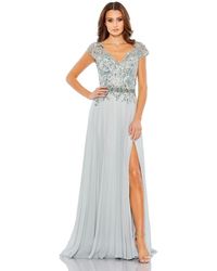 Mac Duggal - Embellished Cap Sleeve Bodice Flowy Gown - Lyst