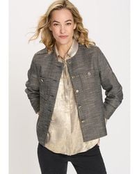 Olsen - Collarless Sparkle Jacket - Lyst