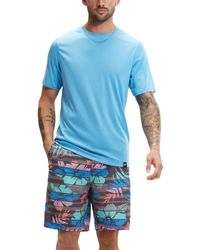 Speedo - Short Sleeve Crewneck Performance Graphic Swim Shirt - Lyst