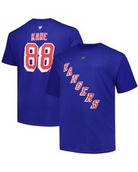 New York Rangers Fanatics Branded Name & Number Graphic Hoodie - Royal -  Patrick Kane 88 - Mens