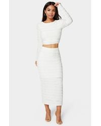 Bebe - Ruffle Lace Two Piece Skirt Set - Lyst