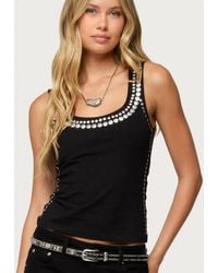 Edikted - Studded Built In Bra Tank Top - Lyst