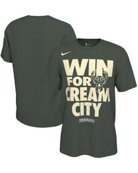 Nike - And Â Milwaukee Bucks 2025 Nba Playoffs On-court Mantra T-shirt - Lyst