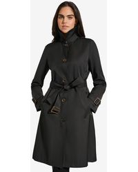 DKNY - Single-breasted Pleated Trench Coat - Lyst