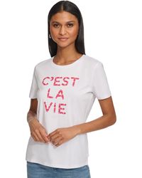 Karl Lagerfeld - C'est La Vie Graphic T-shirt - Lyst