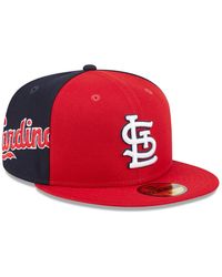 KTZ - Red/navy St. Louis Cardinals Gameday Sideswipe 59fifty Fitted Hat - Lyst