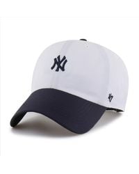 '47 - White/navy New York Yankees Vista Mini Clean Up Brrr Adjustable Hat - Lyst