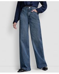 DKNY - Petite High-rise Modern Wide Leg Jeans - Lyst