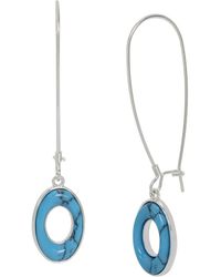 Robert Lee Morris - Semi-precious Turquoise Oval Dangle Earrings - Lyst