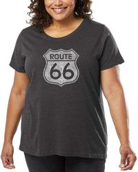 LA Pop Art - Plus Size Cities Along The Legendary Route 66 Word Art T-shirt - Lyst
