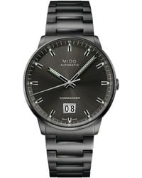 MIDO - Swiss Automatic Commander Big Date Black Pvd Bracelet Watch 42mm - Lyst