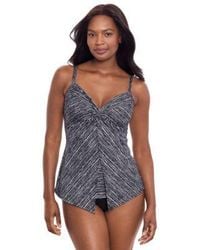 Miraclesuit - Selenite Printed Love Knot Tankini Solid Norma Jean High Waist Bottoms - Lyst