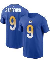 Nike - Matthew Stafford Los Angeles Rams Name And Number T-shirt - Lyst