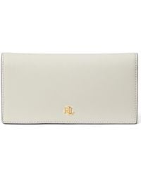 Ralph Lauren - Crosshatch Leather Slim Snapped-closure Wallet - Lyst