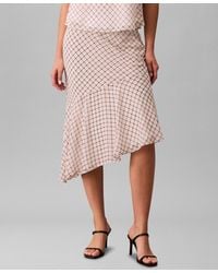 Calvin Klein - Printed Chiffon Midi Skirt - Lyst