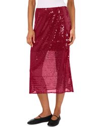 1.STATE - Side-zip Sequin Midi Skirt - Lyst