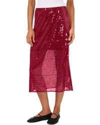 1.STATE - Side-zip Sequin Midi Skirt - Lyst