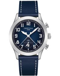 Certina - Swiss Chronograph Ds Pilot Strap Watch 43mm - Lyst